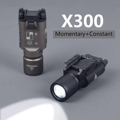 Tactical SureFire LOGO X300 Ultra XH35 X300UH-B Weapon Gun Light Lanterna Torch For Airsoft Pistol Glock 17 18 19 22 20mm Rail