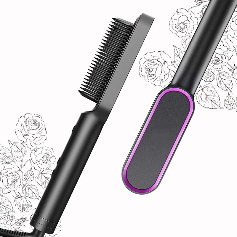 Professional Electric Ceramic Hair Straightener Brush