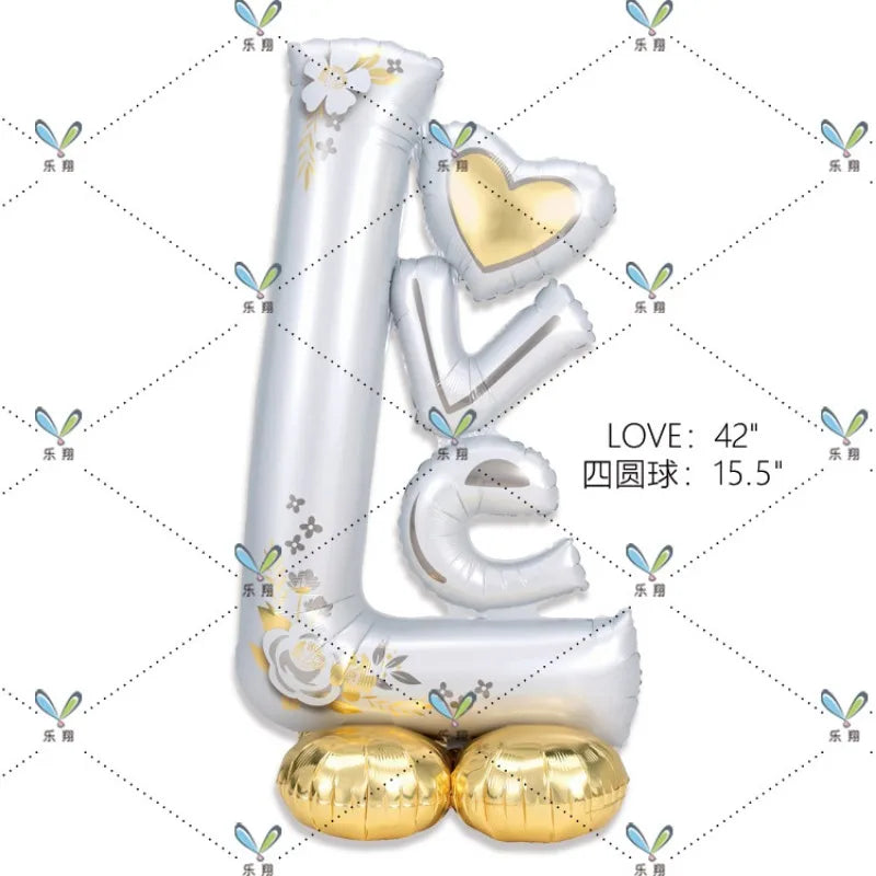 Boutique Standing Base Moon Stars Clouds Cake Aluminum Film Balloon Birthday Party Decoration Baby Bath