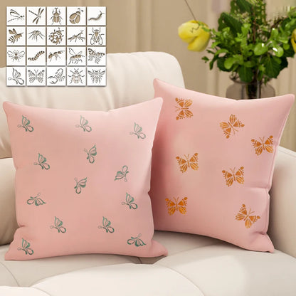 20‑Piece Insect Series Stencil Set – Reusable Hollow‑Out Dragonfly, Bee & Insect Pattern Templates for DIY Painting and Craft Projects