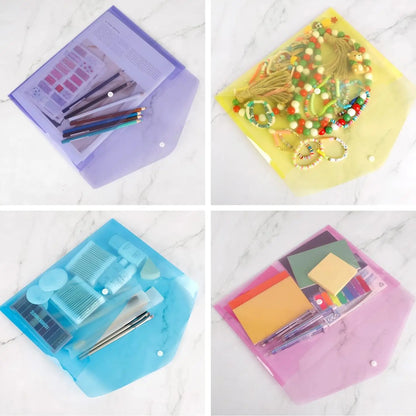 5pcs Plastic Transparent Document Storage Folder  Bag 16C -A4 Paper Size