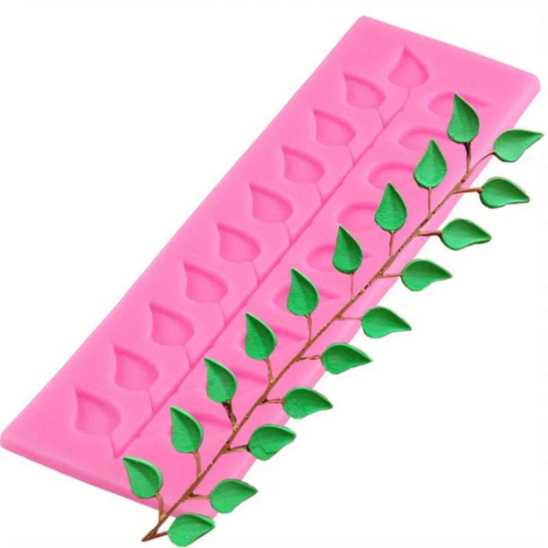 1pc Premium Silicone Lace Leaf Mold for Fondant & Chocolate - Versatile Cake Decorating Tool, , Heat Resistant