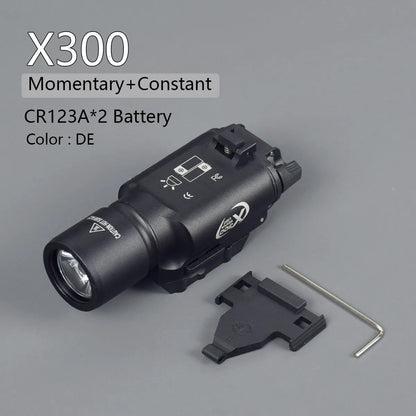 Tactical SureFire LOGO X300 Ultra XH35 X300UH-B Weapon Gun Light Lanterna Torch For Airsoft Pistol Glock 17 18 19 22 20mm Rail