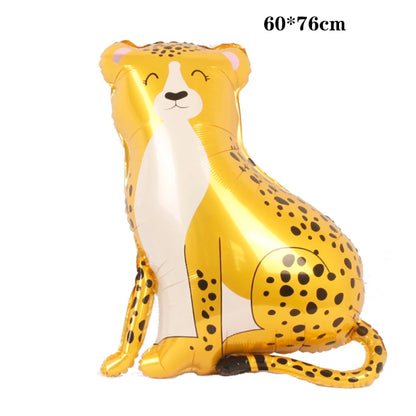 New Cartoon Animal Theme Foil Balloon Jungle Safari Lion Monkey Rabbit Kids Adult Birthday Party Decoration Supplies Baloon