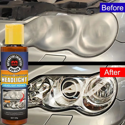 Car Headlight Restoration Polishing Headlamp Scratch Remover Repair Cleaning Paste Remove Oxidation Headlight Polish Liquid