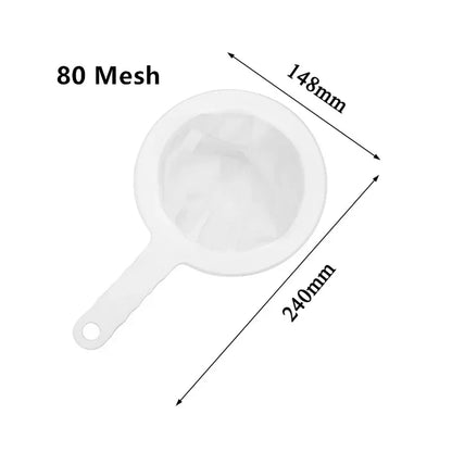 1PC Fine Mesh Strainer Spoon for Coffee, Milk, Soy, and Yogurt 100/200/300/400 Mesh Nylon Filter For Kitchen Dining Gadgets