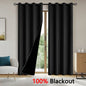 1pc Solid color full shading and sun protection 100% Blackout curtains