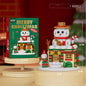 Christmas Micro Building Block Series Santa Claus Reindeer Puzzle Assembling Bricks Table Decoration