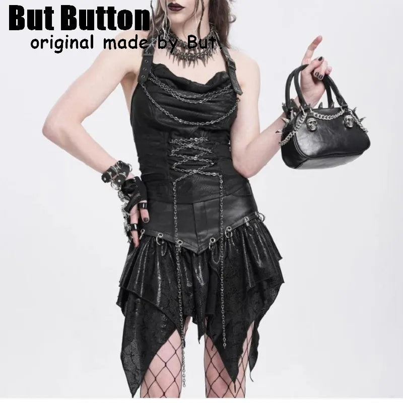 Gothic Lolita Hedgehog & Bunny Handbag – Steampunk One‑Shoulder Harajuku Spike Skeleton Tote