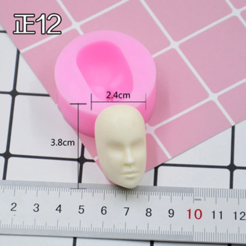 Dolls Face Silicone Mold Fondant Molds DIY Cake Decorating Tools Sugarcrafts Clay Chocolate Gumpaste Molds Baking Tools