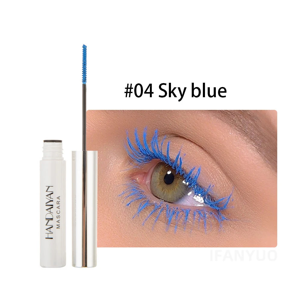 12 Color Mascara Waterproof Fast Dry Eyelashes Curls Extension Festival Make-Up Eyelashes Blue Red Purple Black White Mascara