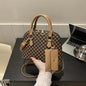 Luxury Shell Handbag for Women – Plaid Shoulder & Crossbody Bag with Mini Purse
