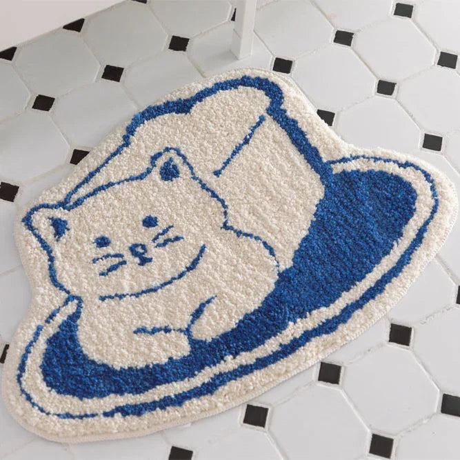 Soft Cartoon Imitation‑Cashmere Floor Mat for Bedroom, Bathroom & Home Décor