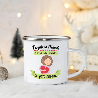 World's Best Dad and Mom Print Coffee Mug Unique Fathers Day Gift and Mothers Day Gifts Drink Wine Juice Tea  Enamel Mug Present