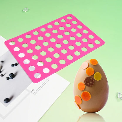 Round Silicone Chablon Mold – Cheese, Chocolate & Cookie Stencil Mat for Cake Decorating