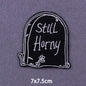 The Death Embroidery Iron On Patches For Clothing DIY Applique Patches On Clothes Skull Badges on backpack Jakcet