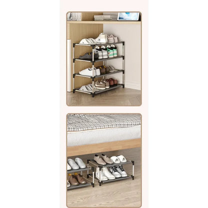 Stylish Metal Shelf Shoe Rack Organizer Stand