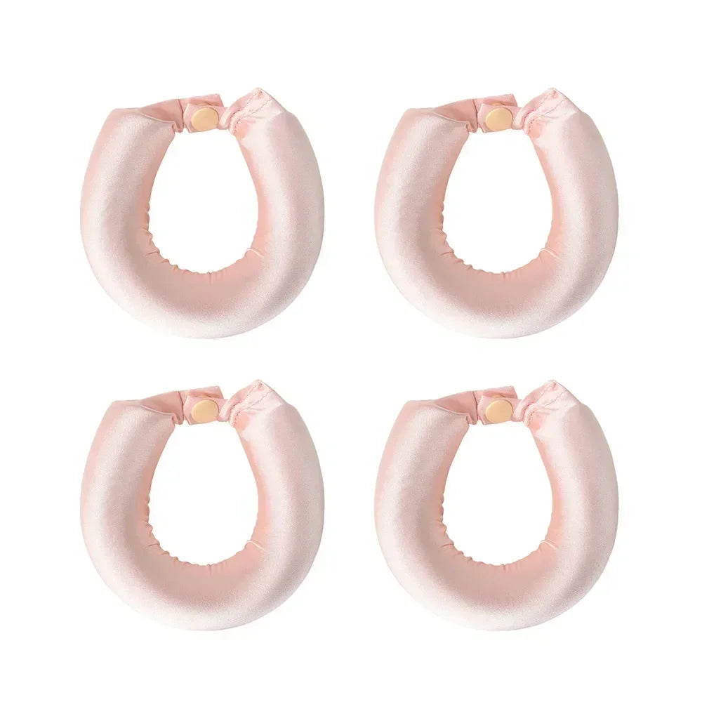Heatless Satin Hair Curling Rod Headband – No‑Heat Soft Sleep Rollers for Effortless Lazy Curls