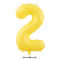40‑Inch Yellow & White Macaron Daisy Number Foil Balloon