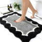 VIKAMA Small Fragrance Wave Pattern Anti slip Mat Bathroom Foot Mat Shower Room Entrance Mat Home Decoration