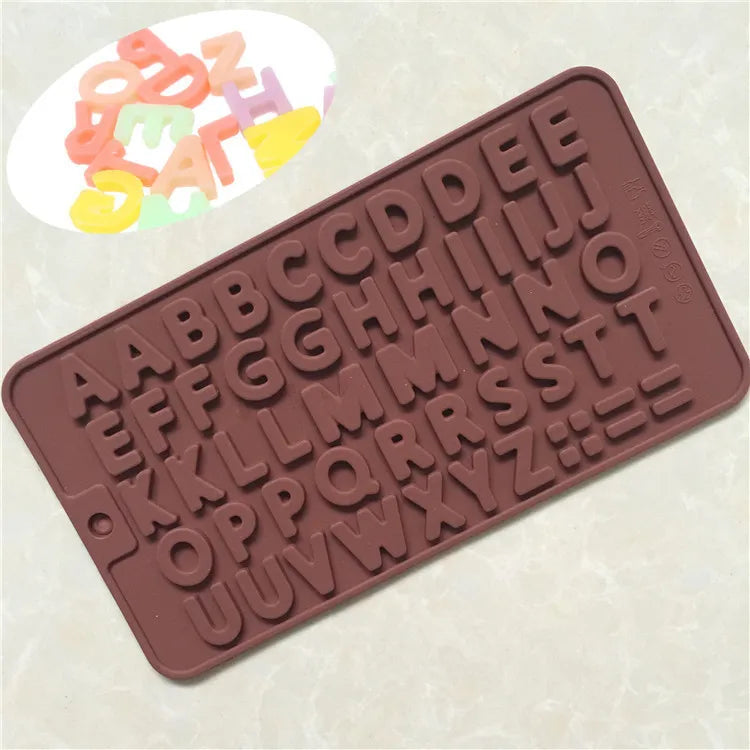 Letter&Number Chocolate Silicone Mold Alphabet Cookie Candy Cake Mold Baking Pastry Tray Tool Cake Decorate Kitchen Accessories