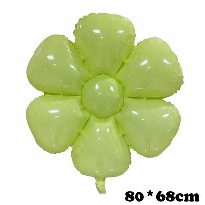 40‑Inch Yellow & White Macaron Daisy Number Foil Balloon