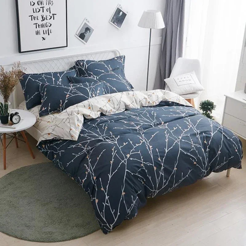 2/3piece Cartoon Animal Starry Sky Print Bedding Set, A Duvet Cover and A Pair of Pillowcases (no Padding), Suitable for Bedroom