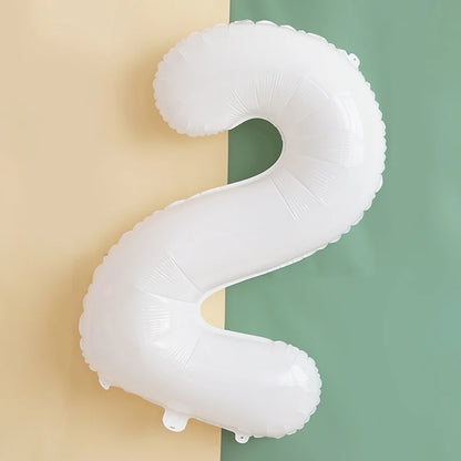 40‑Inch Yellow & White Macaron Daisy Number Foil Balloon