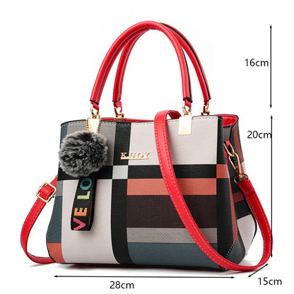 PU Leather Ladies Luxury Designer Large Capacity Shoulder Bag
