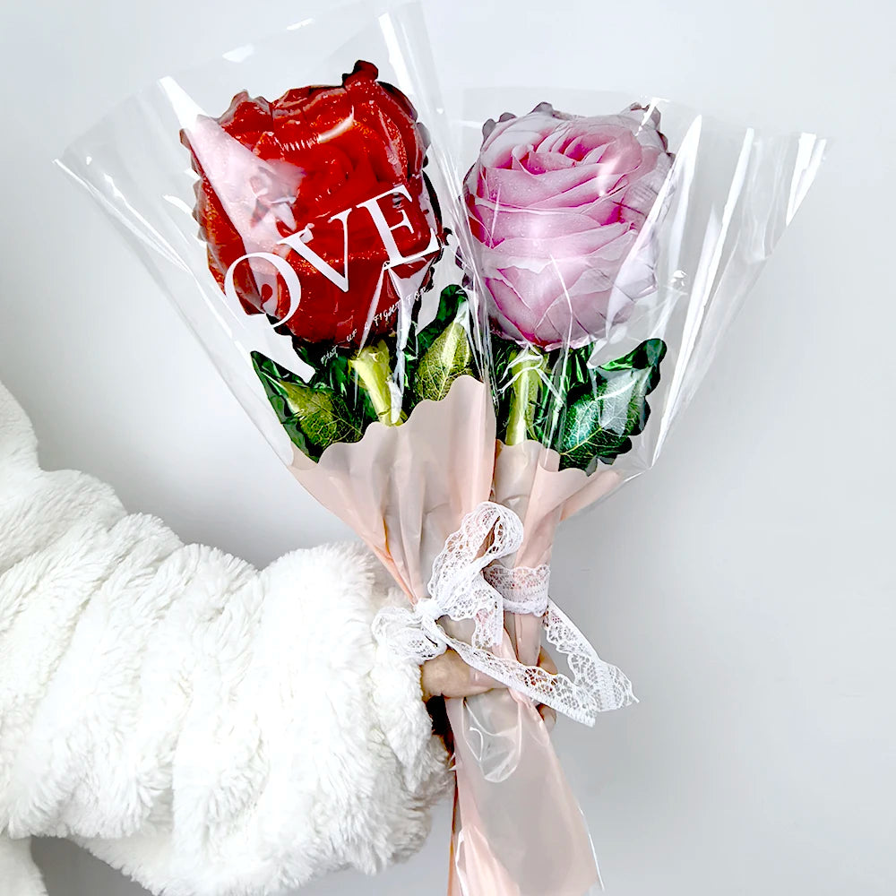 0/30/50pcs Mini Love Flower Balloons – Bouquet‑Style Heart Balloons for Valentine’s Day, Mother’s Day & Wedding DIY Decor