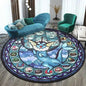MINISO Elf Pokémon printed round carpet game soft floor mat home living room bedroom room decoration non-slip and anti-fading