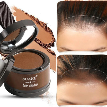 Hairline concealer, black hair root cover, natural instant waterproof hairline shadow powder, cover hair roots