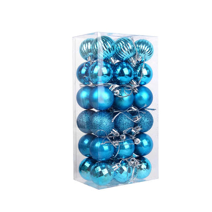36/24pcs 40mm Merry Christmas Balls Christmas Tree Hanging Ball Ornaments Christmas New Year Party Home Decoration