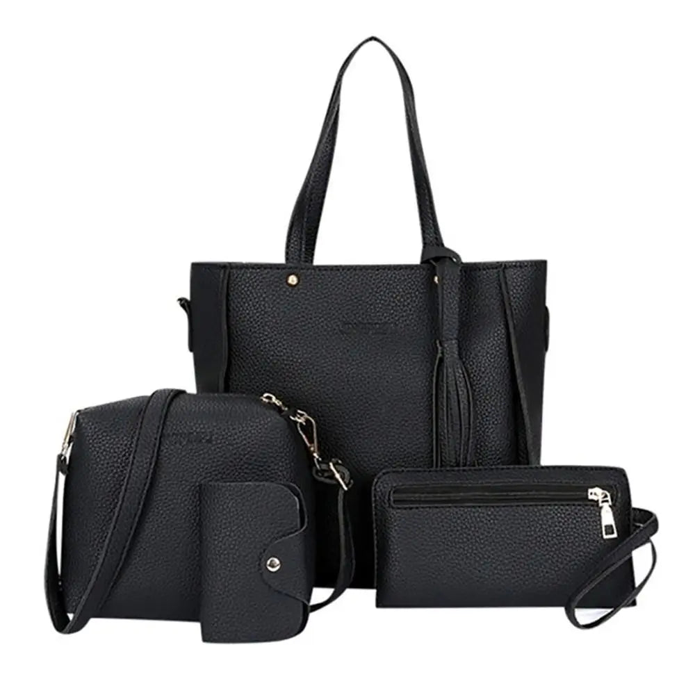 4Pcs/set Leather Crossbody Portable Shoulder bags