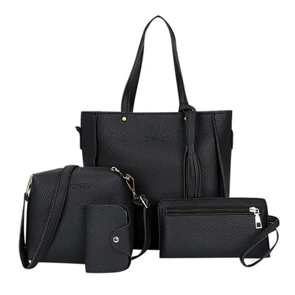 4Pcs/set Leather Crossbody Portable Shoulder bags