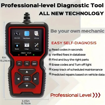 Advanced OBD2 Diagnostic Scanner – Professional Engine Code Reader with Real‑Time Data & Reset Functions