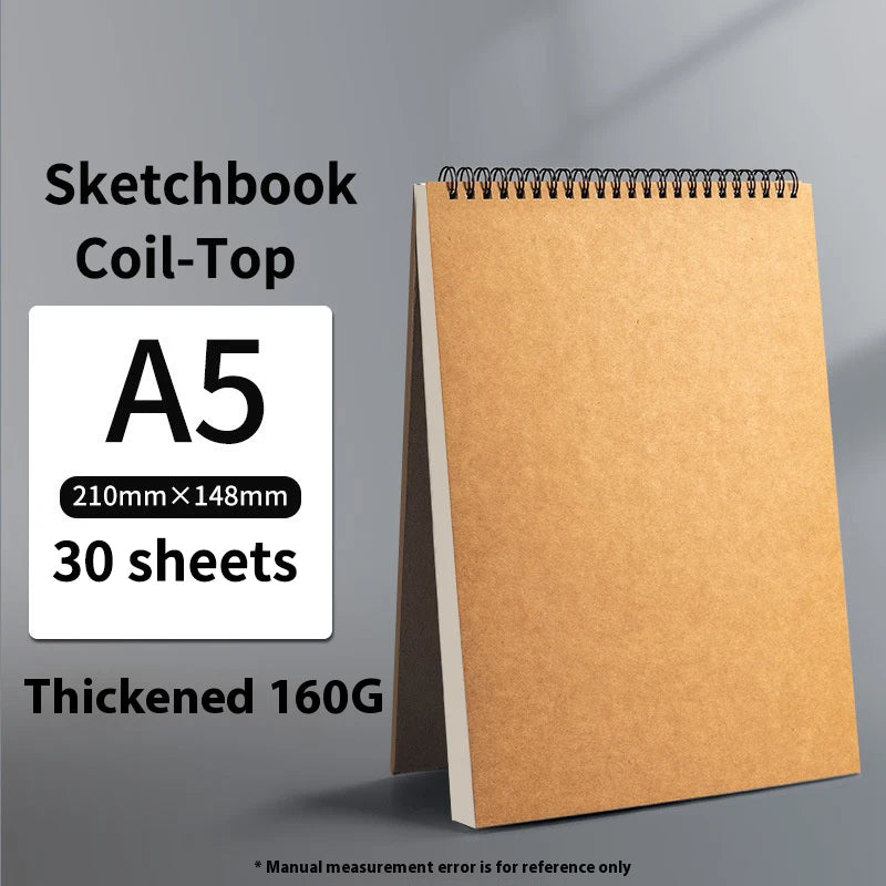 Borrence Spiral Sketchbook – Thick 160 GSM Paper in A3/A4/A5/8K/16K Sizes for Drawing, Watercolor & Art School Use