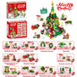 Christmas Micro Building Block Series Santa Claus Reindeer Puzzle Assembling Bricks Table Decoration
