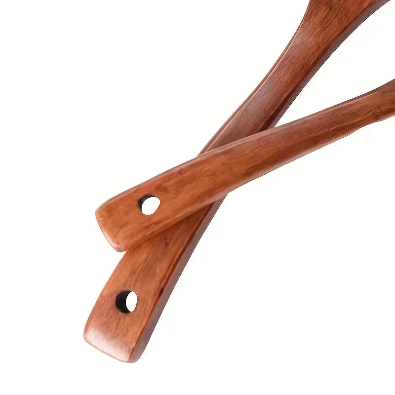 1pc Non-Stick Wooden Cooking Spoon, Daily Solid Anti-scalding Soup Ladle For Kitchen