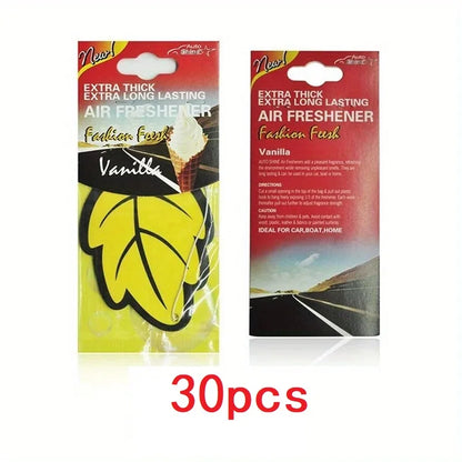 3-60 pieces Car Air Freshener, Natural Scented Tea Paper, Hanging Perfume Fragrance, Leaf Shape, Car Accessories, Interior.