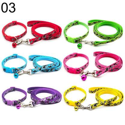 Dog Cat Adjustable Leash  and Collar 24Sets