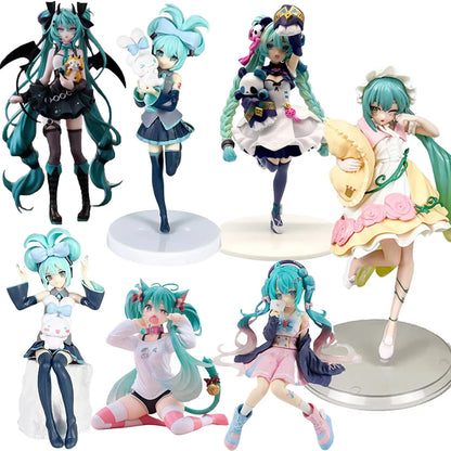 Animation Anime Beautiful Girl Hatsune Miku Handmade Devil Hatsune Miku Cat Ear Hatsune Miku Cute Handmade PVC Model Decorations