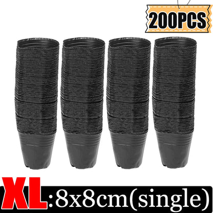 S/M/L/XL Black Seedling Nursery Pots Seed Starting Grow Bag Flower Plant Breathable Container Garden Vegetable Box Cuttings Tool