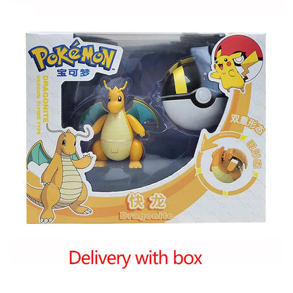 Pokemon Figures Toys Pocket Monsters Ball Model Pikachu Gengar Pokeball Dragonite Snorlax Pokeball poke Action Figures  Toy gift