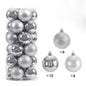 24Pcs 3/4/6CM Christmas Balls Big Ball Christmas Tree Pendant Ornaments for Party Decor 2025 New Year Navidad Gifts Accessory