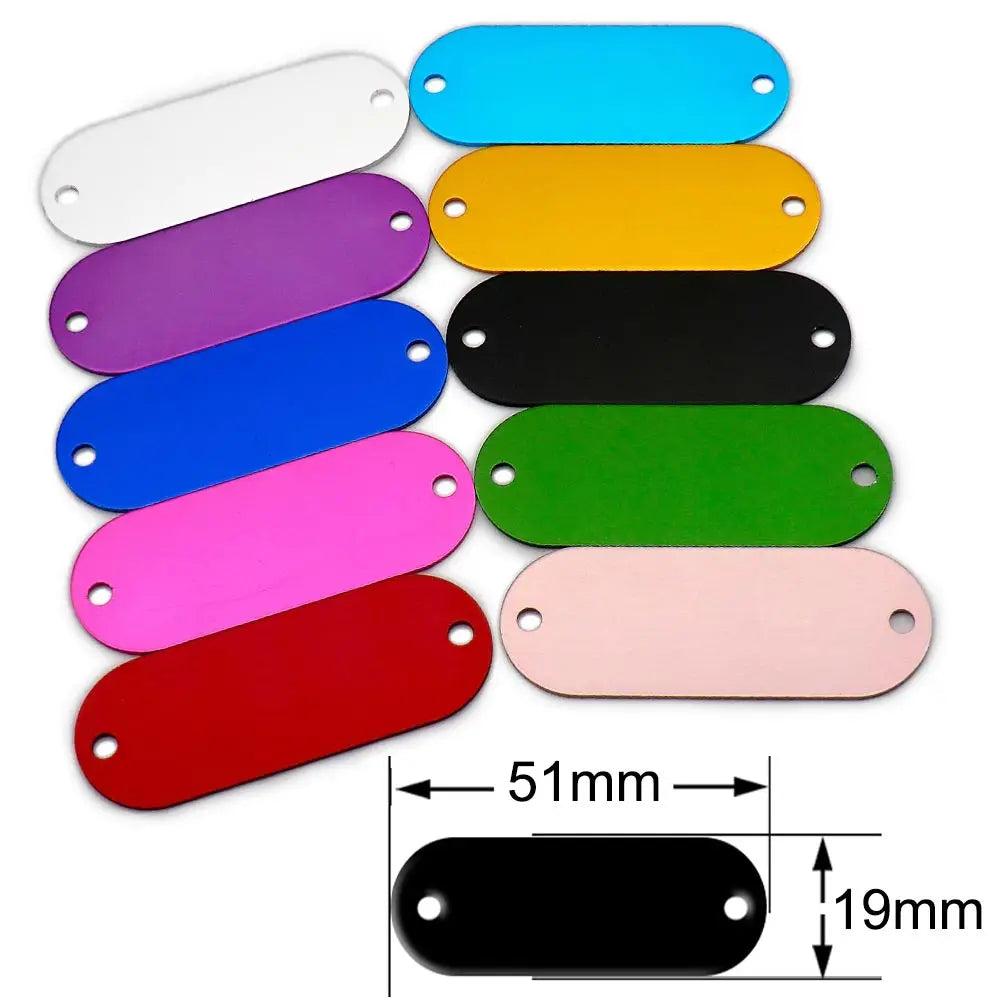 Random Mix 100pcs Aluminum Blank Dog Cat ID Pendant Engravable Ornament Tag Plates