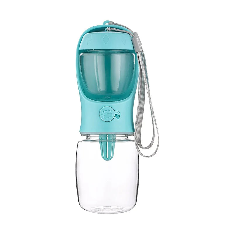 Dog/Cat Portable Feeding and Watering Bottle with Cup Food Dispenser