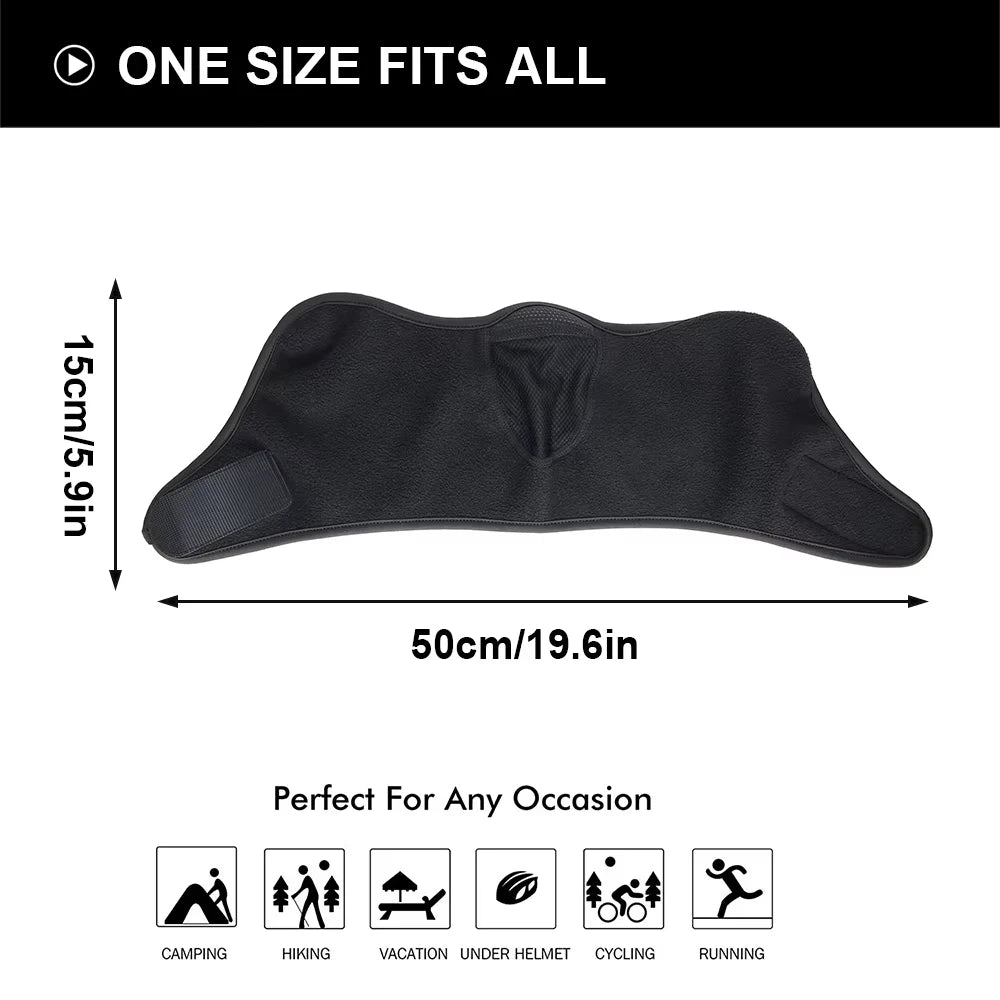 Fleece Thermal Neck Warmer with Ear Cover: Winter Scarf, Mask, and Bandana for Men and Women - Ideal for Skiing, Cycling, Snowboarding, and Hiking