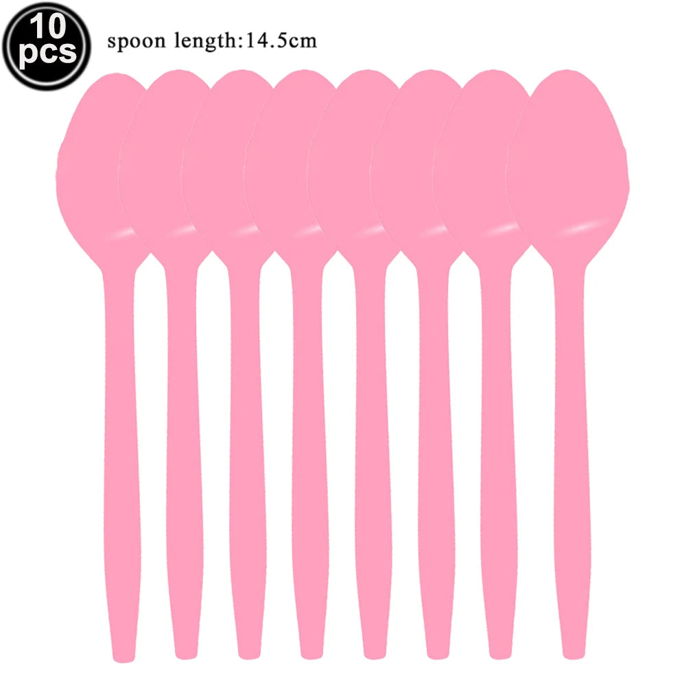 Pink Bow Birthday Theme Party Set Disposable