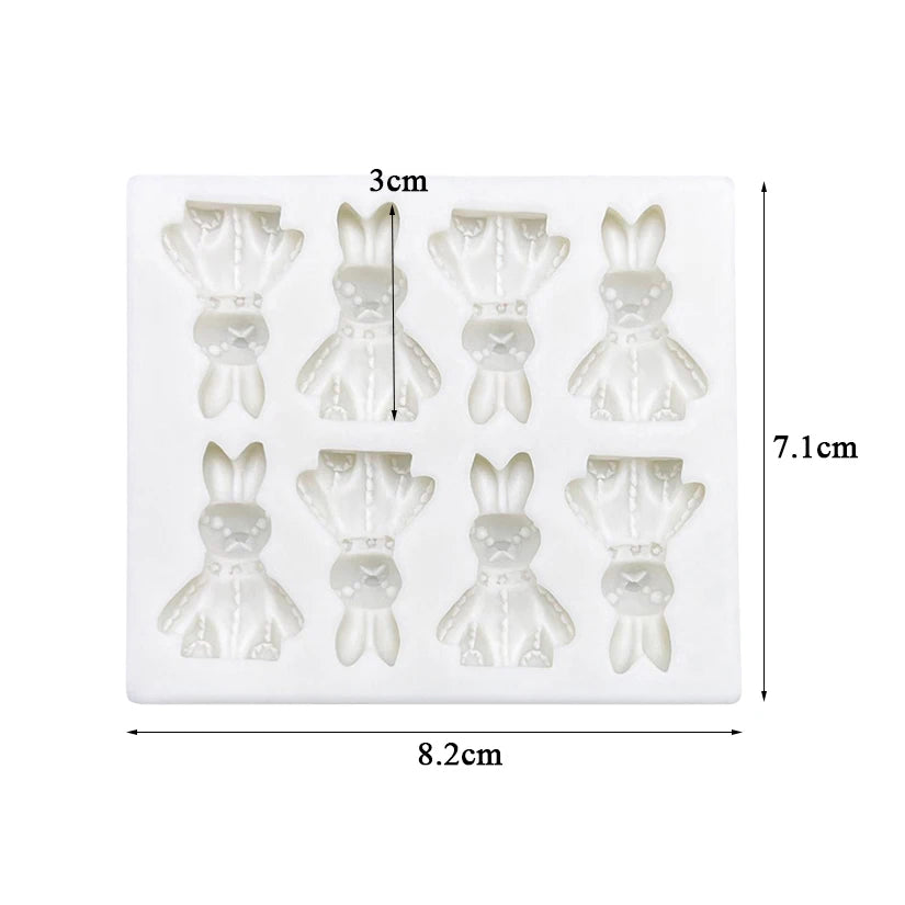 Easter Bunny Silicone Mold Sugarcraft Chocolate Cupcake Baking Mold Fondant Cake Decorating Tools